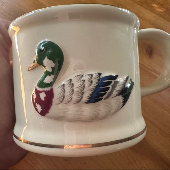 Vintage 1985 Franklin Toiletry Co Shaving Mug Mallard Duck Design,3" Tall - Picture 3 of 4